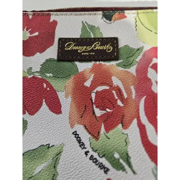 Dooney & Bourke Botanical Floral White Pouch Clutch Cosmetic Bag - Picture 5 of 10